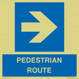 PEDESTRIAN ROUTE - right arrow